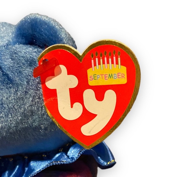 Vintage 2001 Ty Beanie Babies September The Birthday Bear - Picture 2 of 5